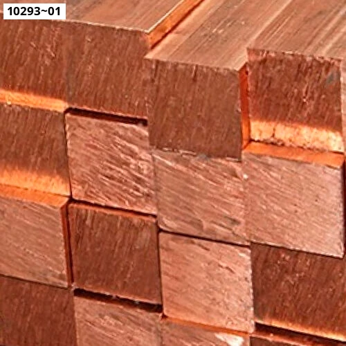 Квадрат медный ГОСТ 1535-2006. Медь М00. Размер 200
