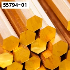 Шестигранник латунный 2060-90. Латунь л63. Размер 100